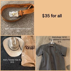 Boys western clothes